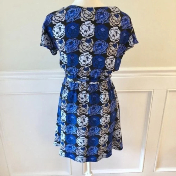 Tracy Reese Silk DressBlue Floral S Small New - Picture 4 of 5